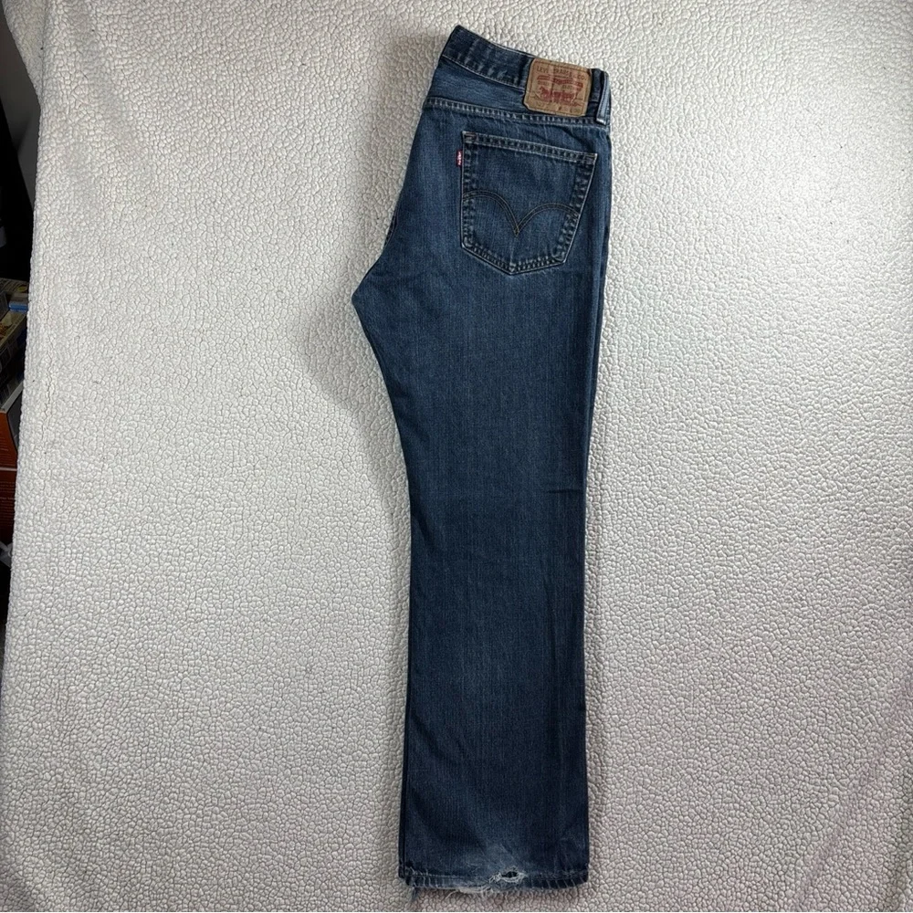 Levi Strauss & Co 527 Men’s Boot Cut W 36 L 30 Dark Wash Red Tab Blue Jeans